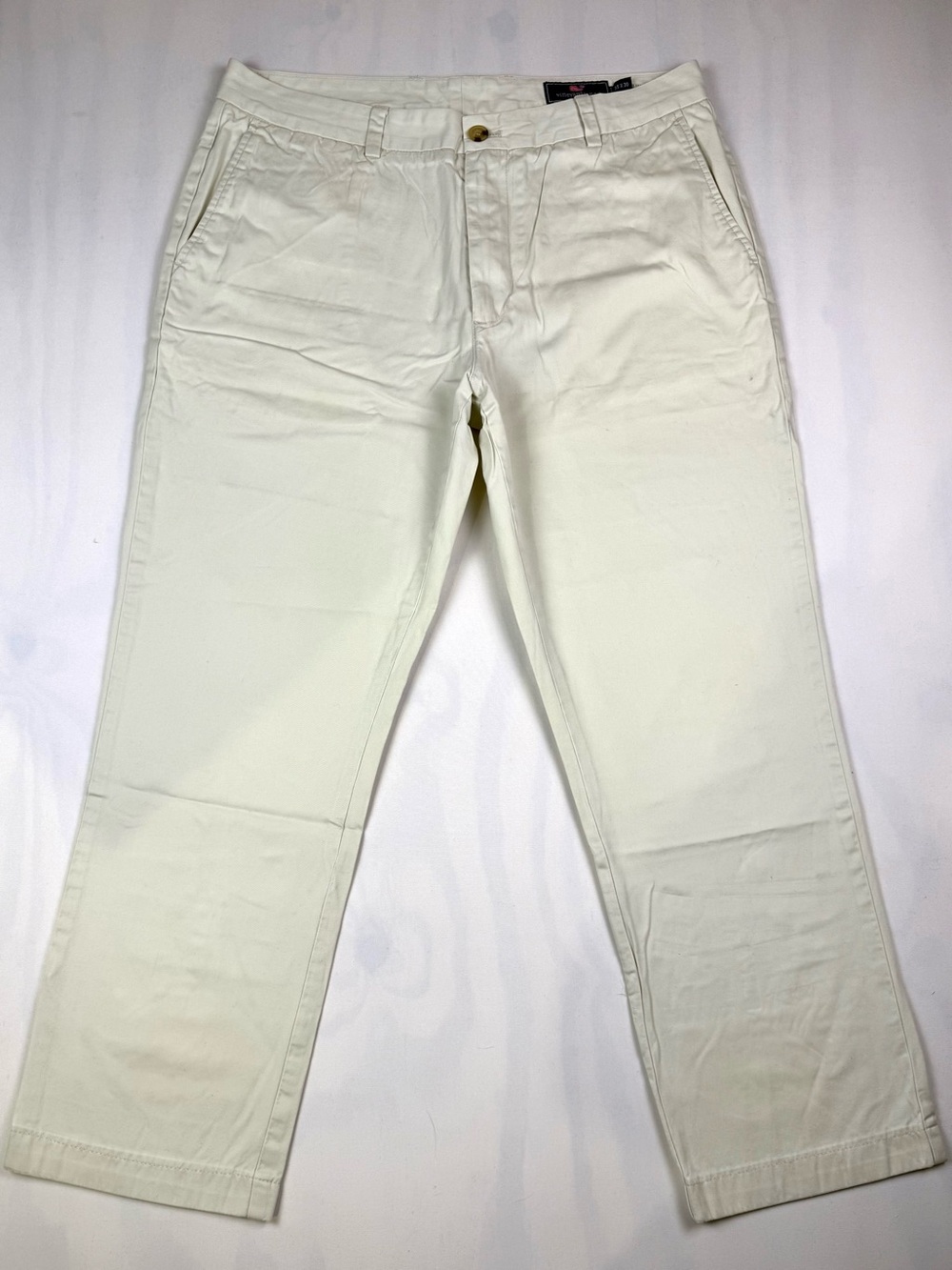 Vineyard Vines Slim Fit Breaker Pants Khaki Cream Chino Pants Men 35x30